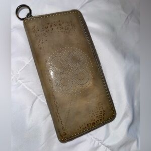 Coach Snake Print Patent Leather Audrey Accordion Zipper Wallet EUC